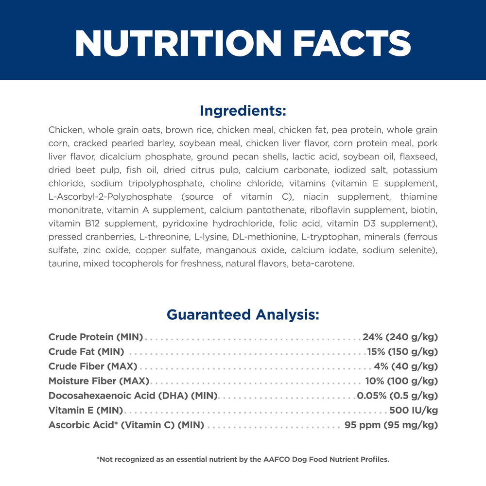 Hill's Science Diet Puppy Petit et Mini: formulation naturelle et simple.