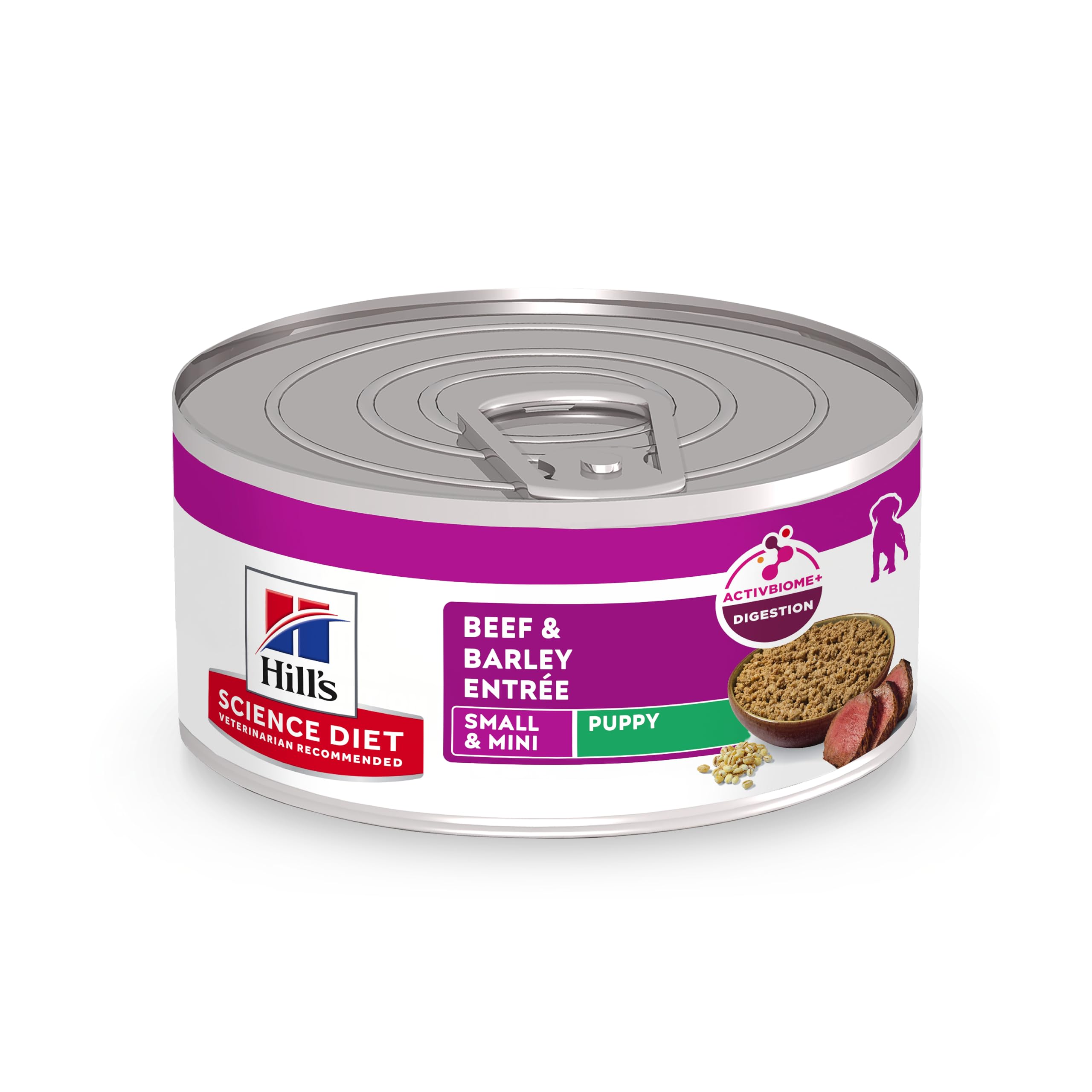 Hill's Science Diet Puppy Small & Mini, boîte 5,8 oz, boeuf et orge pour chiots en croissance.