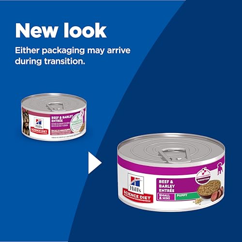 Emballage carton Hill's Science Diet Puppy Small & Mini pour repas quotidiens.