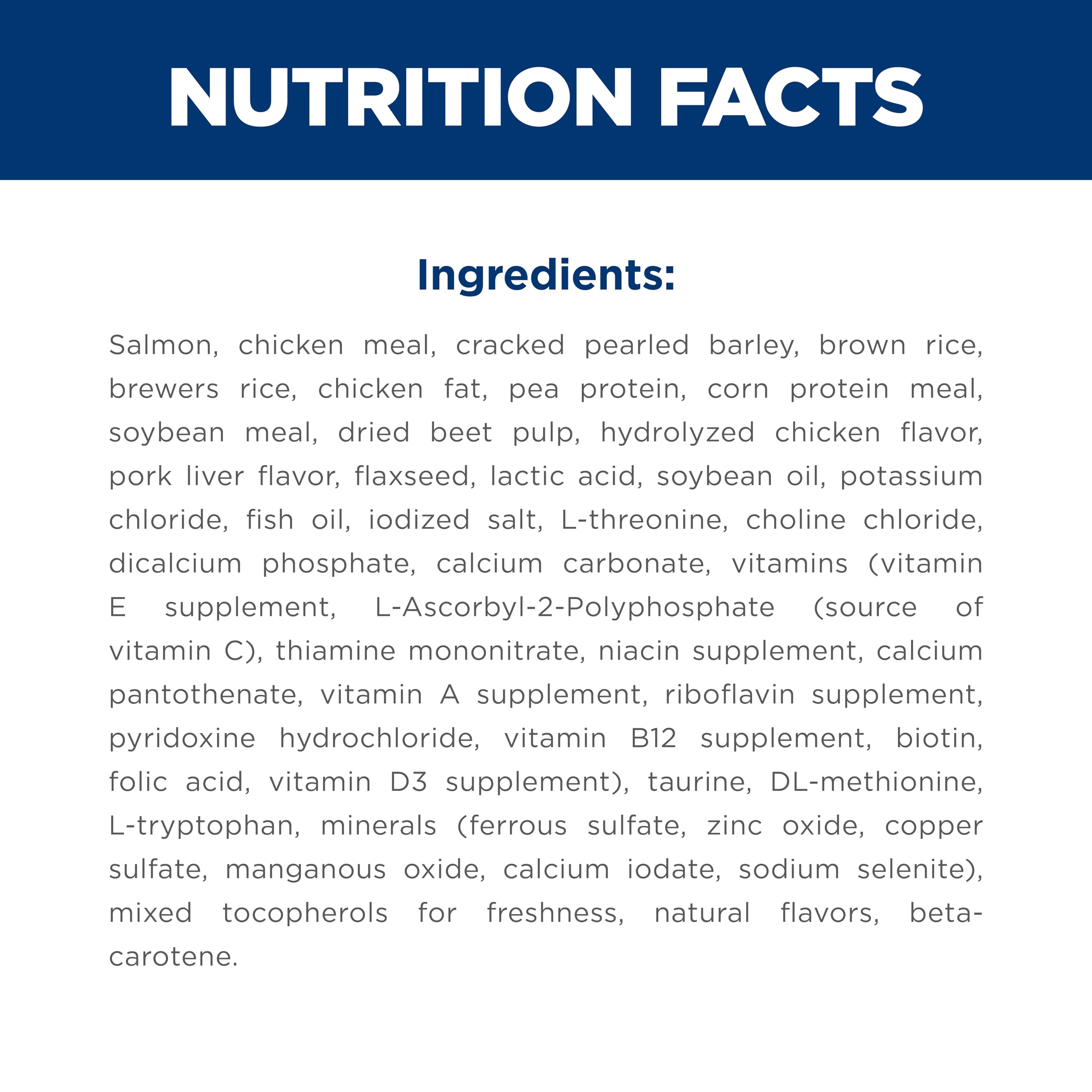 Hill's Science Diet saumon comme ingrédient principal de qualité