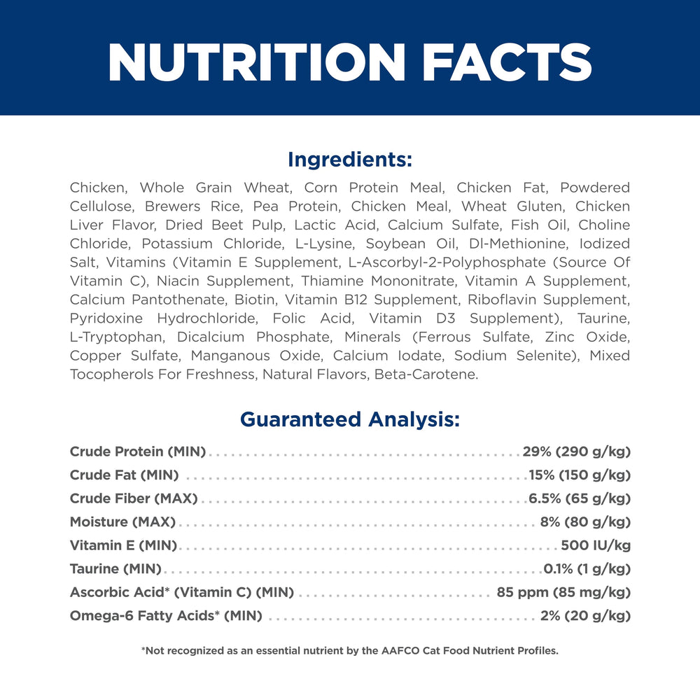 Hill's Science Diet fabriqué aux États-Unis avec des ingrédients globaux fiables.