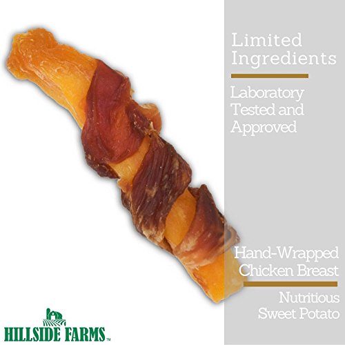 Hillside Farms collations pour chiens poulet patate douce, énergie naturelle