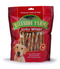 Hillside Farms – emballage des friandises poulet et cuir brut, pratique pour l'entraînement.