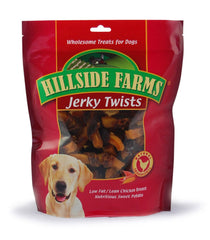 Hillside Farms torsades de jerky poulet et patate douce, friandise protéinée sans céréales