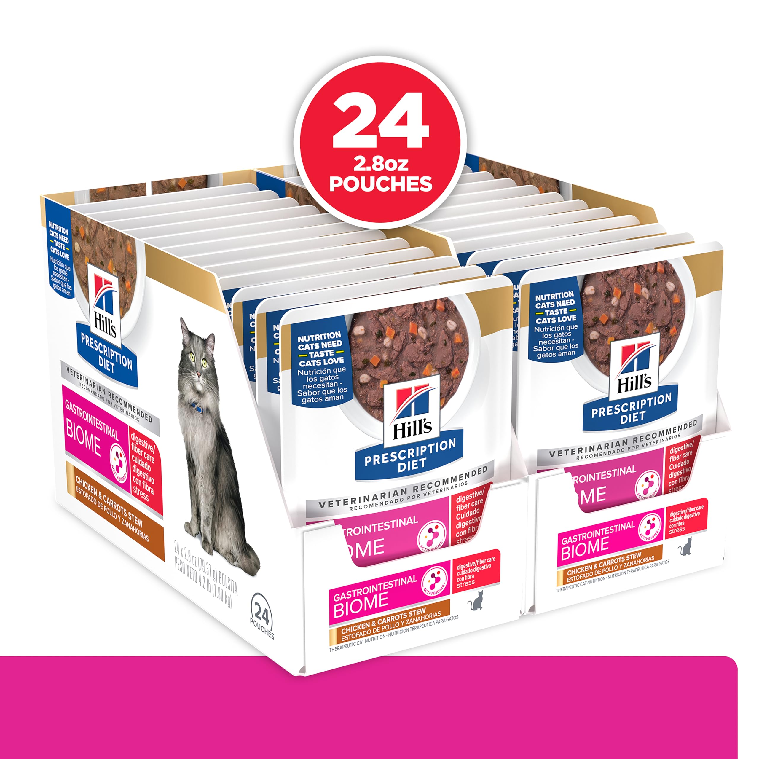 Hill's Prescription Diet GI Biome Stress – ingrédients poulet et carotte, soutien digestif potentiel