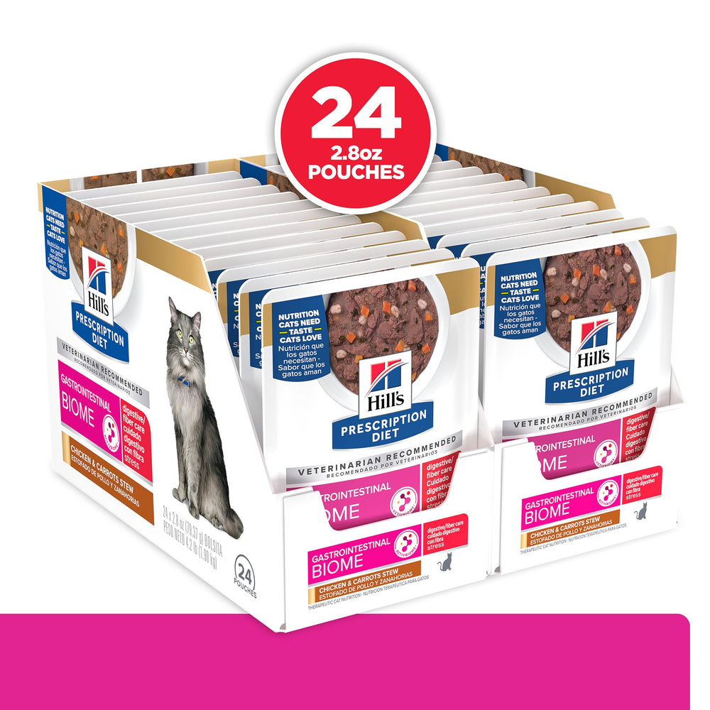 Hill's Prescription Diet GI Biome Stress – ingrédients poulet et carotte, soutien digestif potentiel