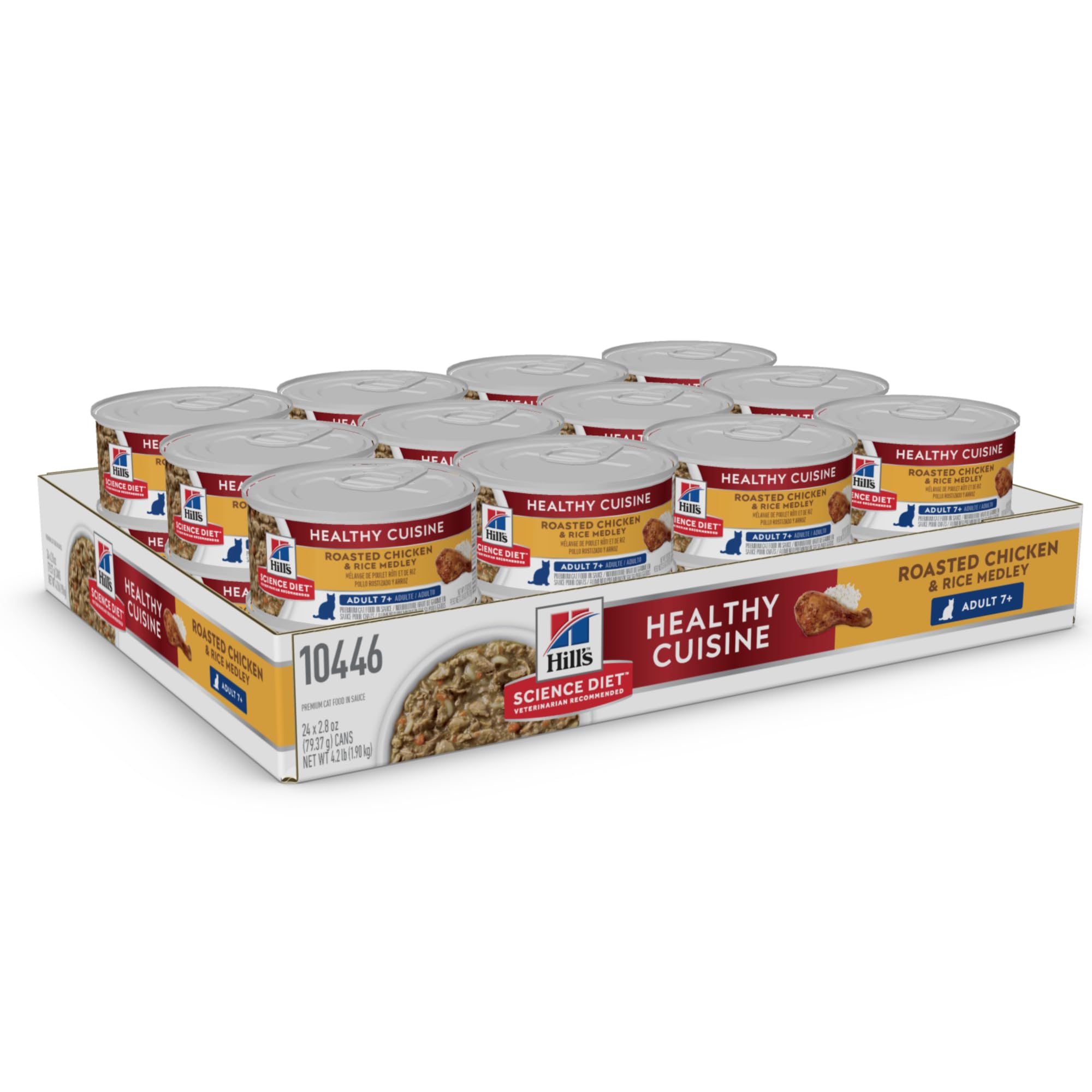 Hill's Science Diet Adulte 7+ - pâté à la dinde en boîte, repas pratique pour chats âgés.