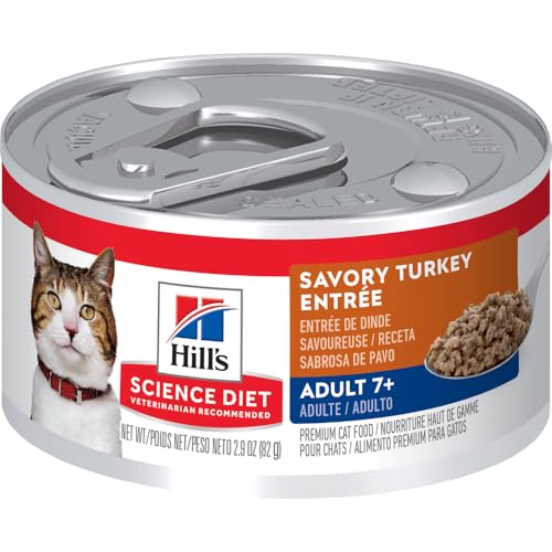 Hill's Science Diet Adulte 7+ - pâté à la dinde servi dans un bol, plaisir pour seniors.