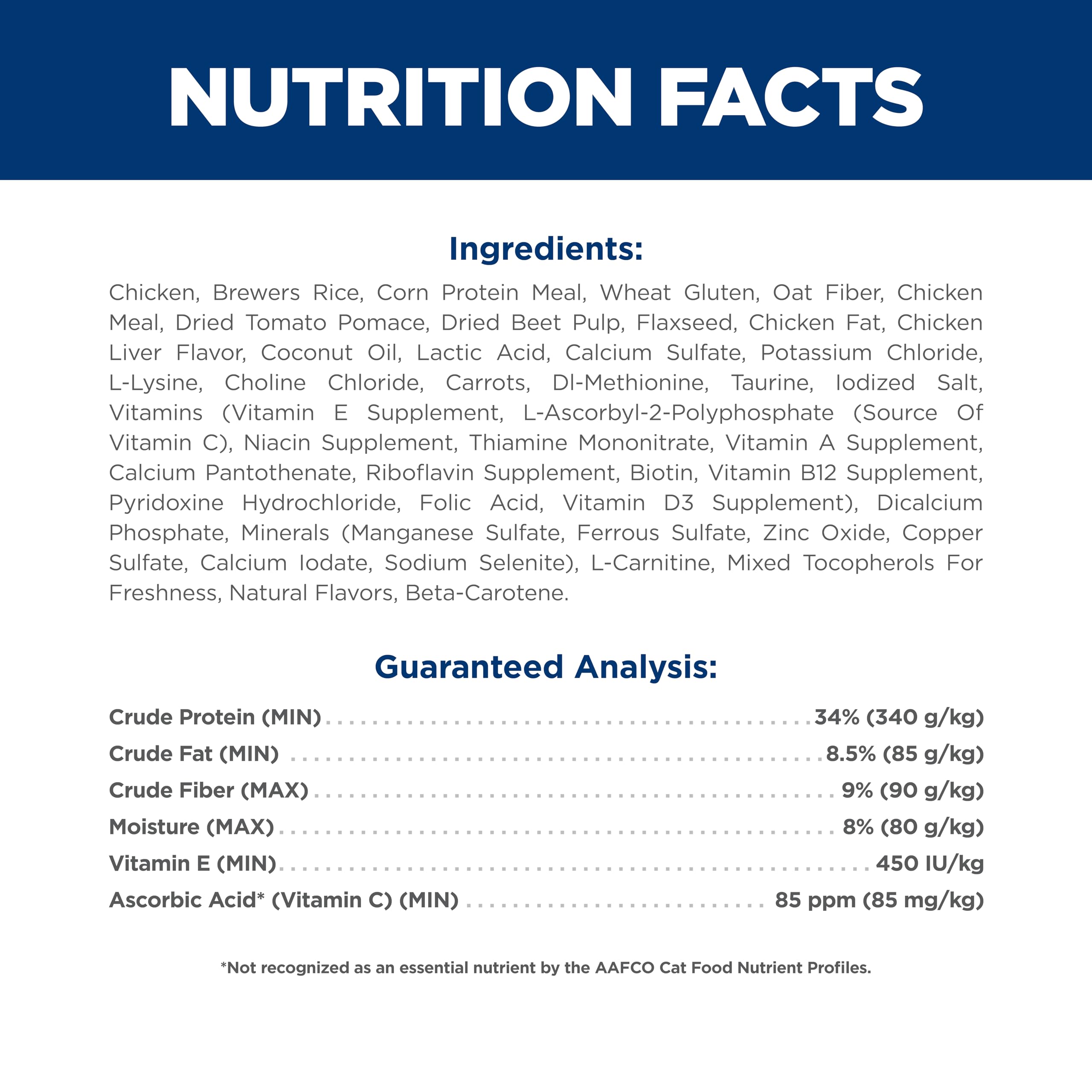 Hill's Science Diet Chat protéines et minéraux ajoutés pour nutrition équilibrée.