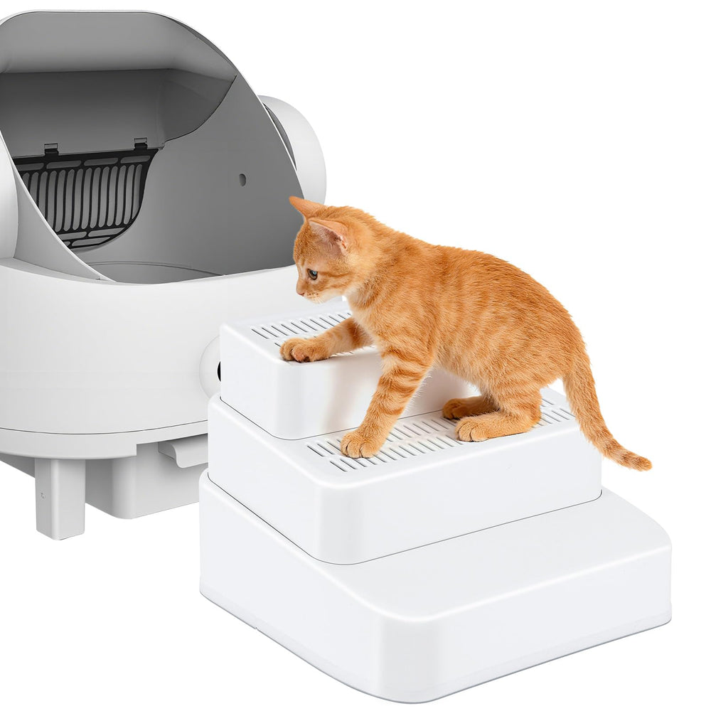 Himake rampe-litiere-3-niveaux-ajustable, accessibilite accrue pour les chats