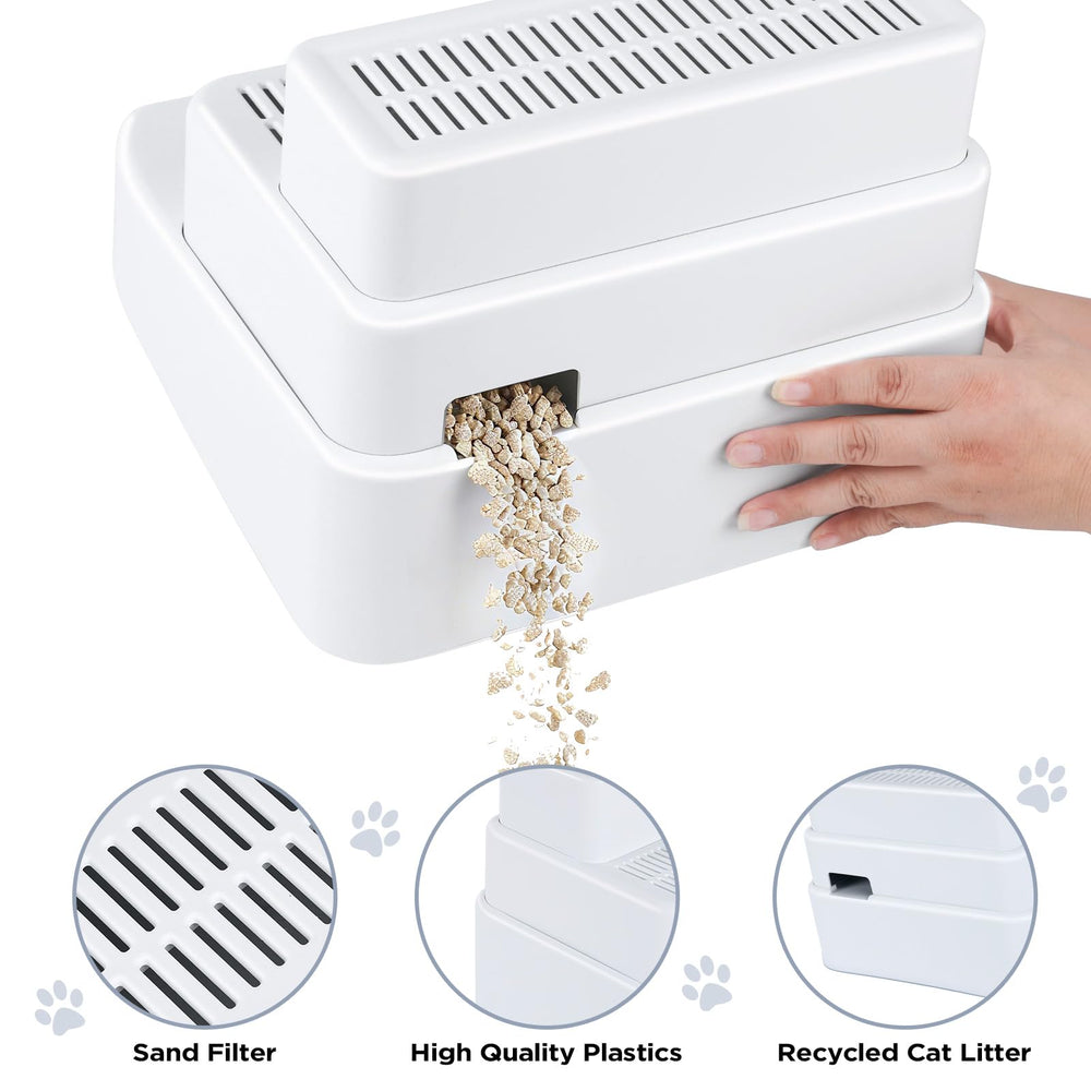 Himake rampe-litiere-collecte-litiere capte les grains sur les pattes