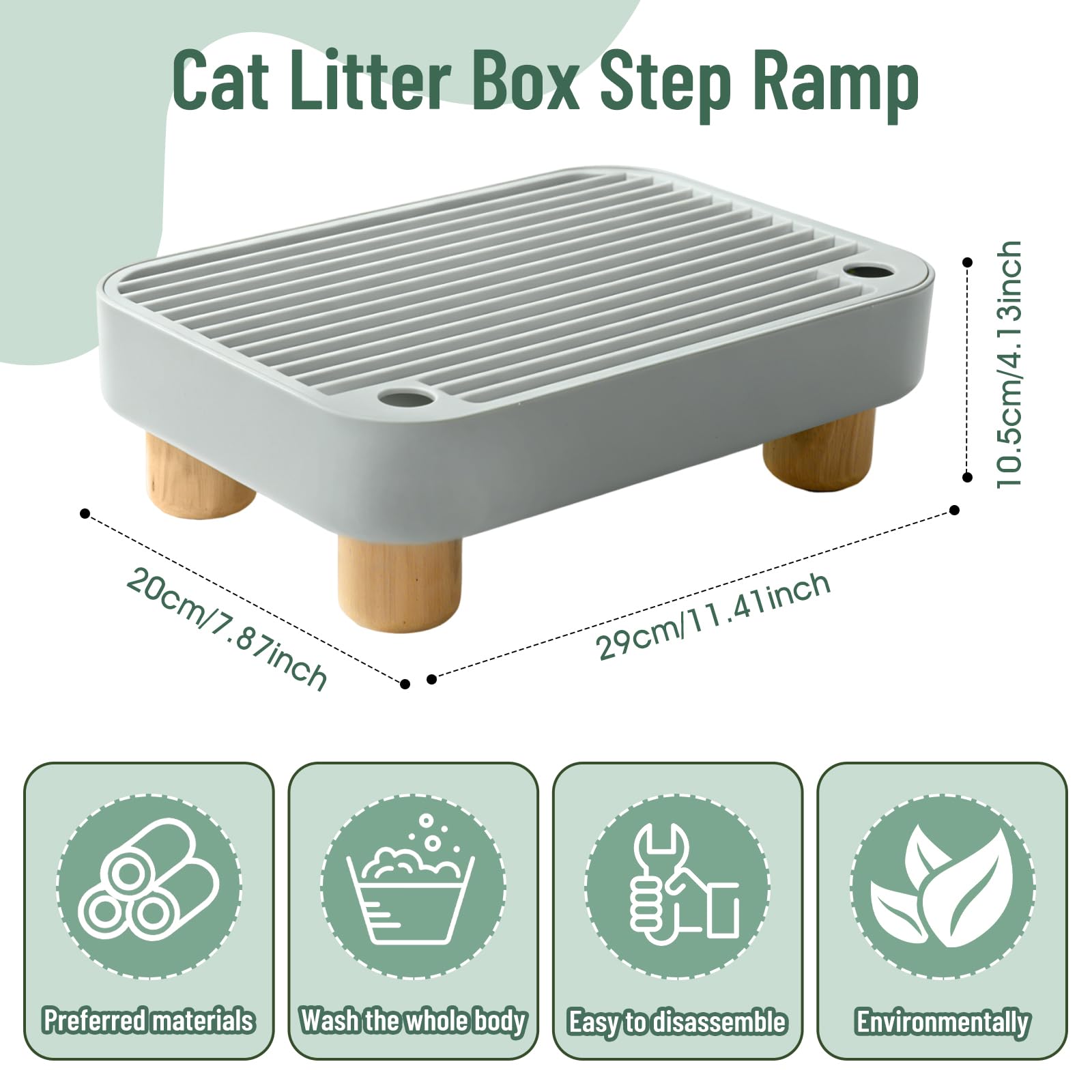 Himake rampe litiere filtre les saletés sur les pattes pour sol propre.
