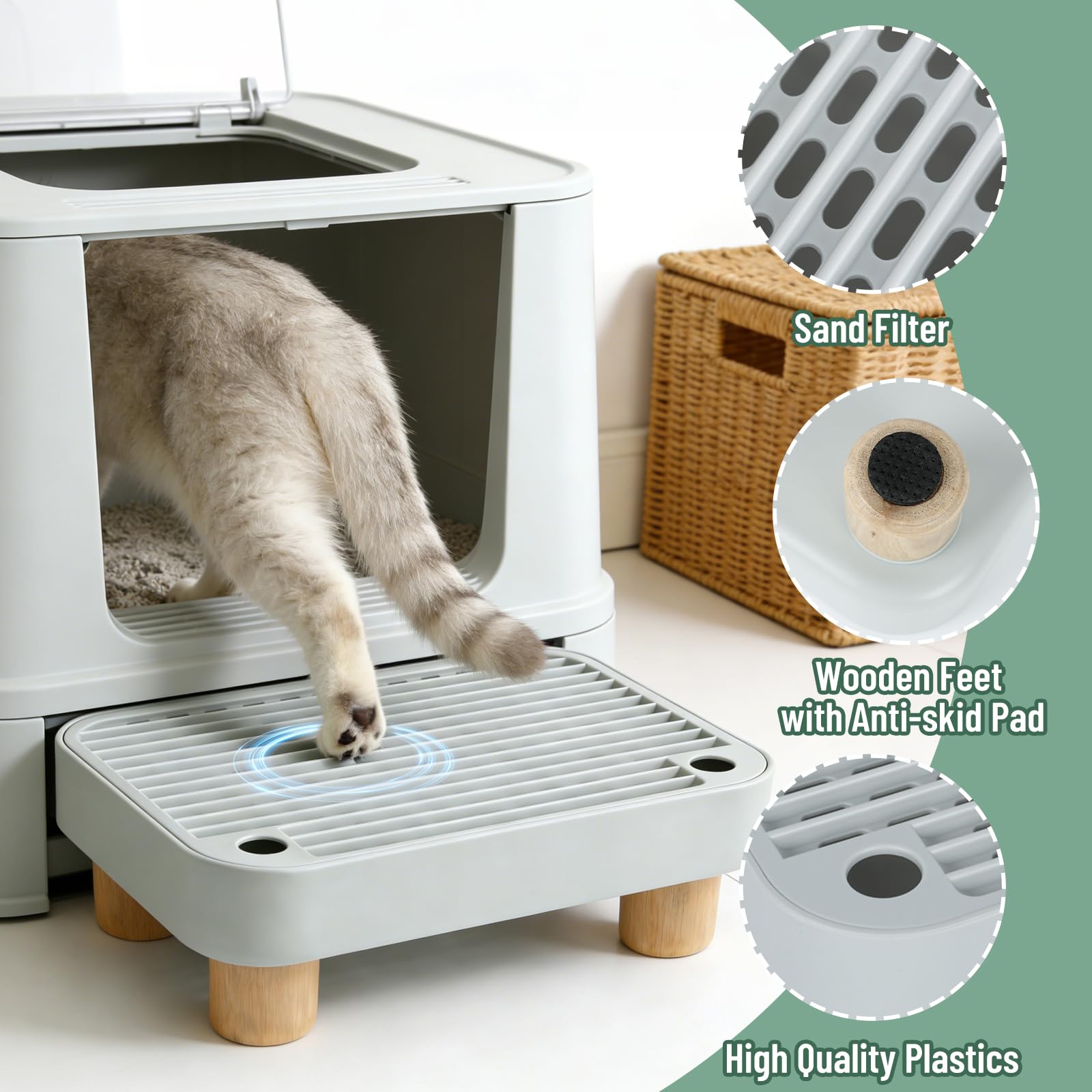 Himake rampe litiere surface antiderapante assure montée en douceur.