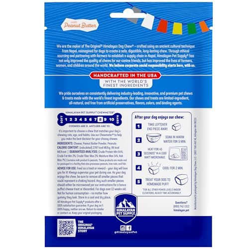 Himalayan Dog Chew baton fromage yak 5,3 oz, format pratique et durable.