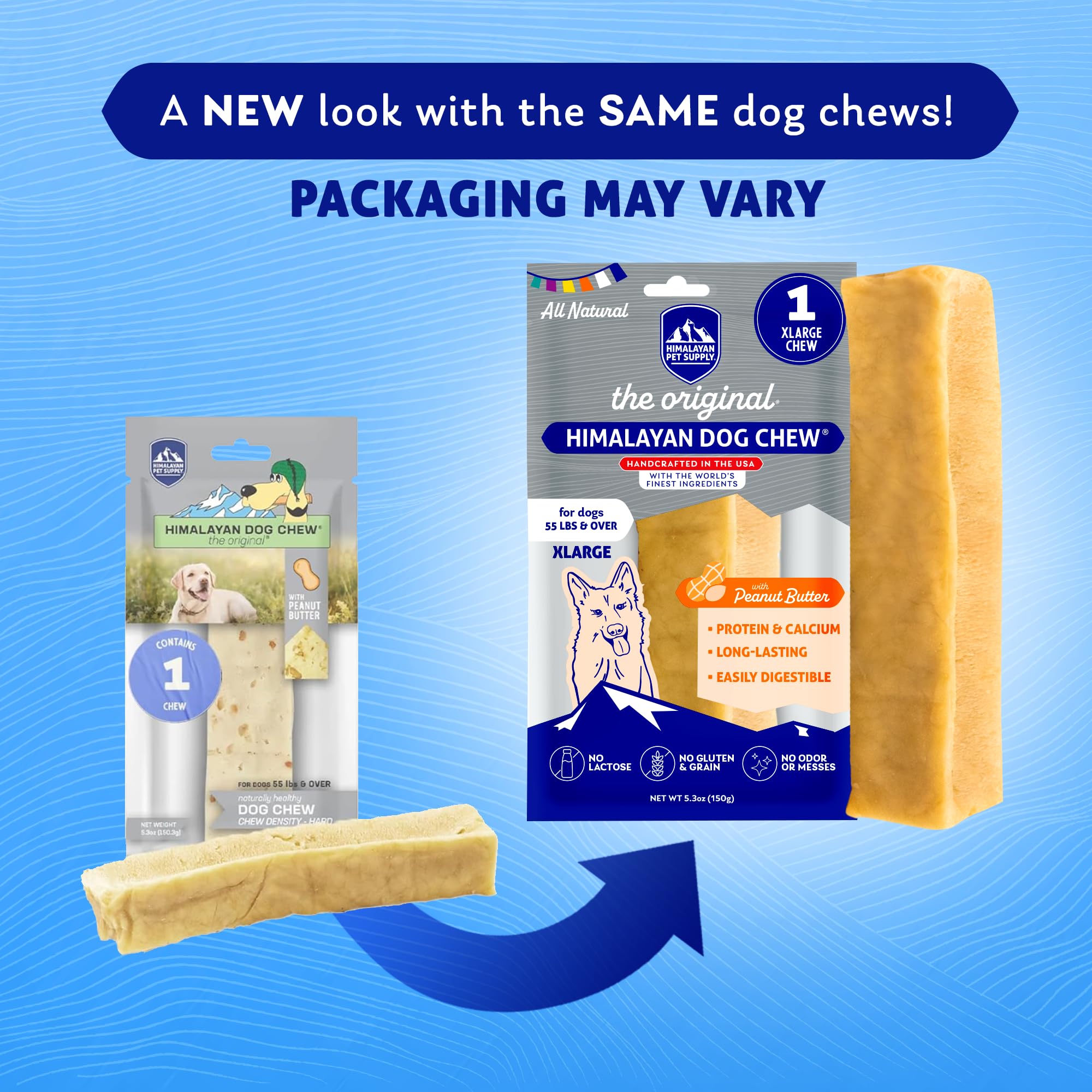 Himalayan Dog Chew baton fromage yak extra-large, idéal pour chiens de grande taille.