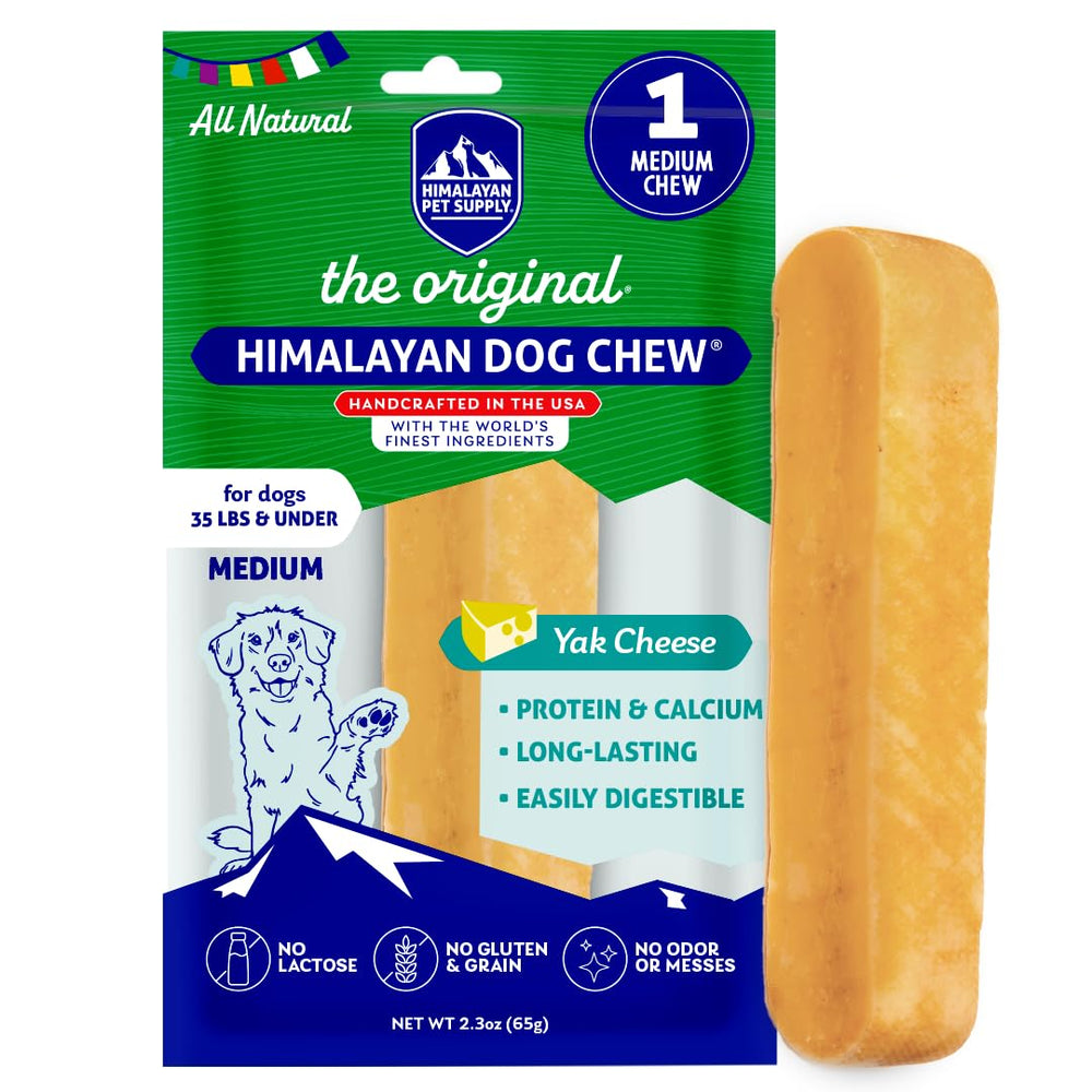 Himalayan Dog Chew baton-fromage-yak-original : divertissement long pour la mastication