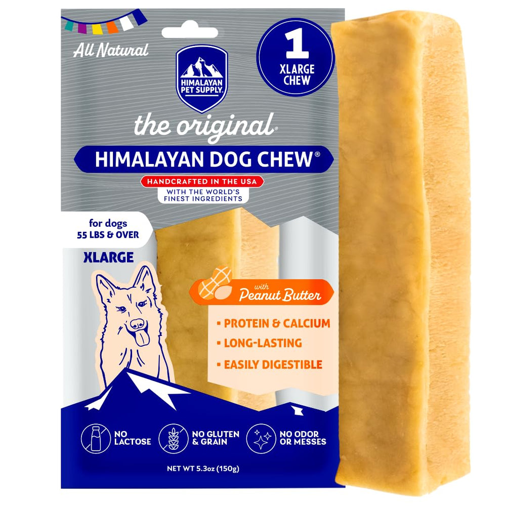 Himalayan Dog Chew baton fromage yak original, mastication durable et naturelle.