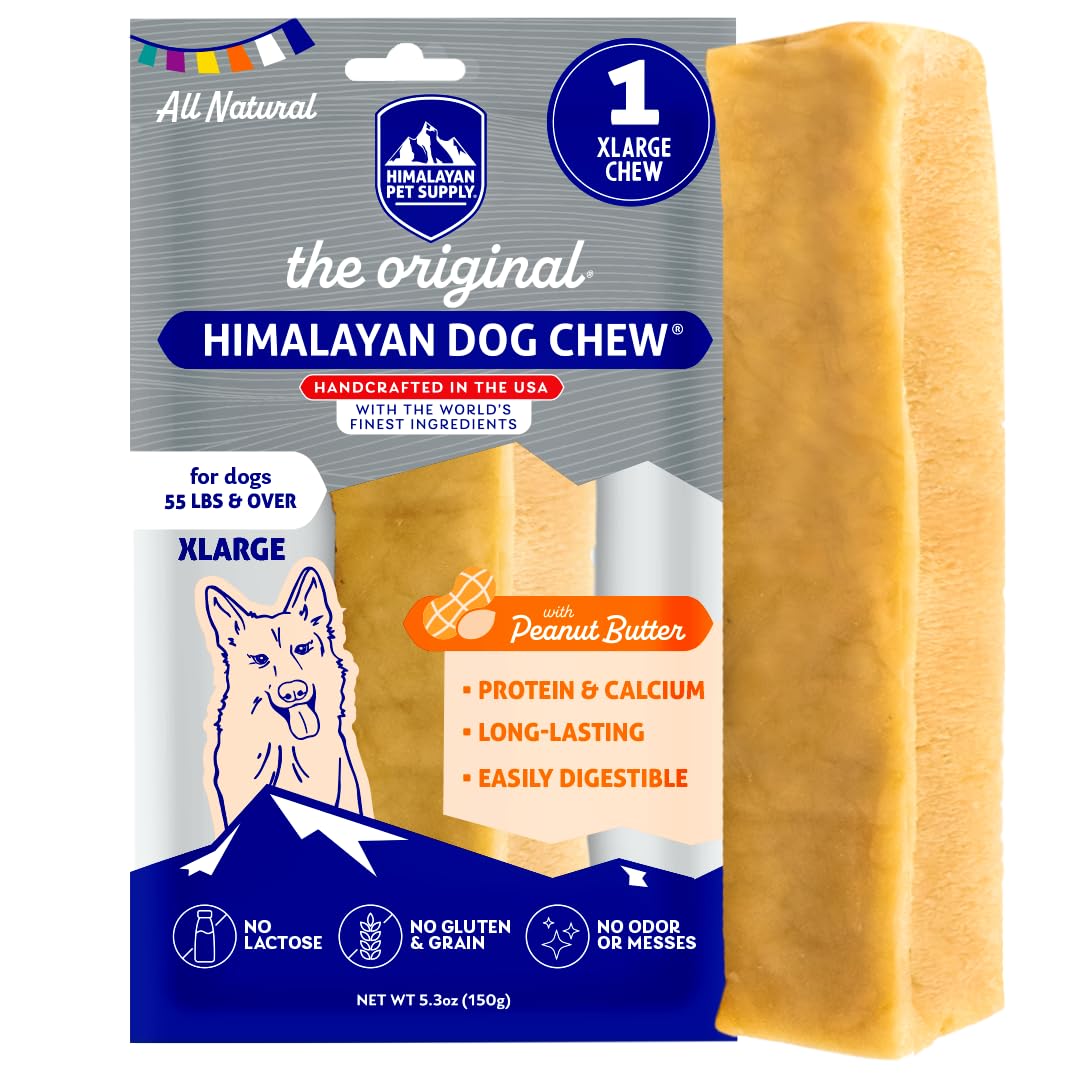 Himalayan Dog Chew baton fromage yak original, mastication durable et naturelle.