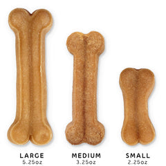 Himalayan Dog Chew Bone, forme d’os stable facilitant l’accès pour tous les âges.