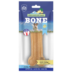 Himalayan Dog Chew Bone grand – os durable pour divertissement prolongé.