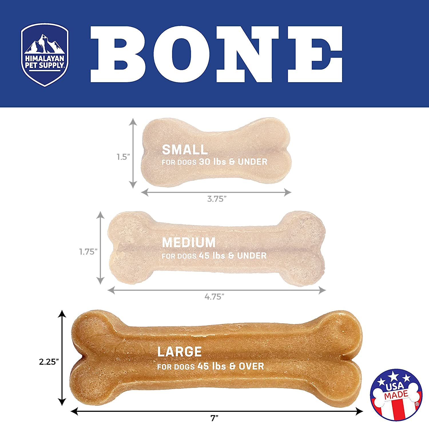 Himalayan Dog Chew Bone sans lactose – option naturelle sans lactose.