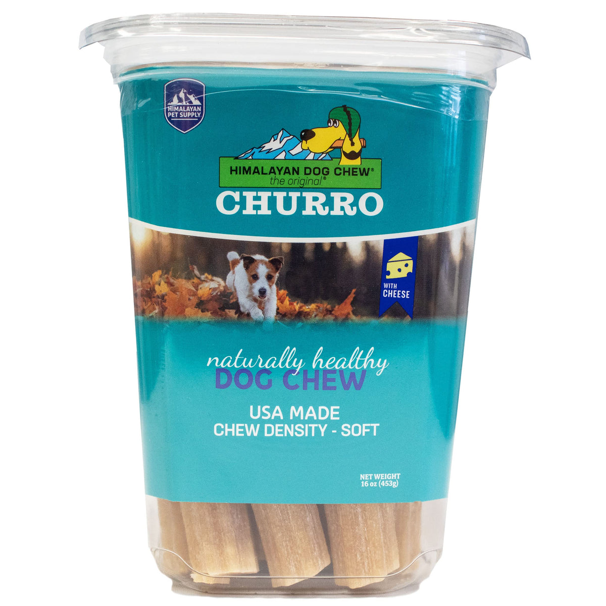 Churro fromage Himalayan Dog Chew: texture tendre et nettoyage dentaire potentiel