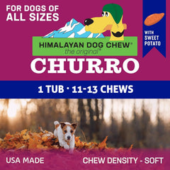 CHURRO Himalayan Cheese Tub forme unique massant dents et gencives.