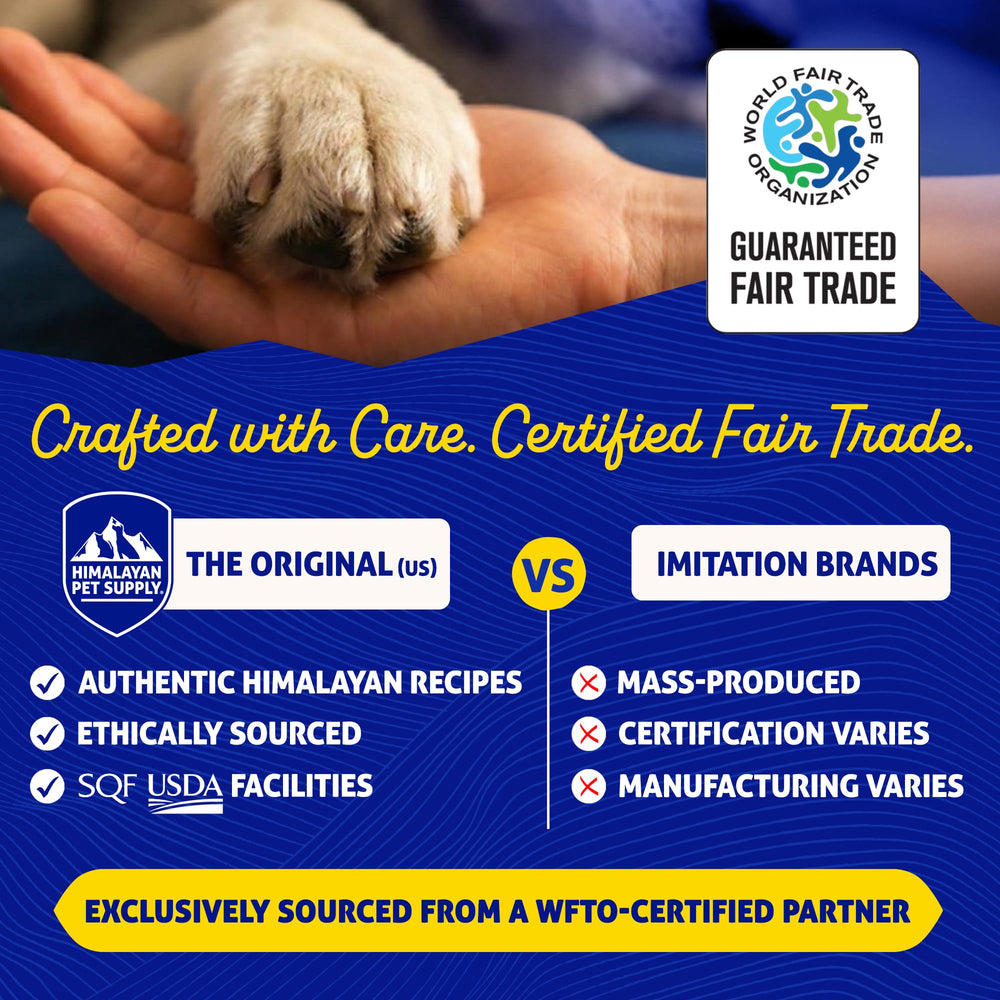 Himalayan Dog Chew – texture dure, digestible et sans lactose.