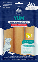 Himalayan Dog Chew: bouchée fromage yak sans lactose, emballage refermable et longue dégustation pour chiens.