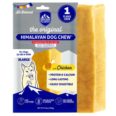 Bâton Himalayan Dog Chew au poulet, extralarge, longue mastication pour chien de grande taille.