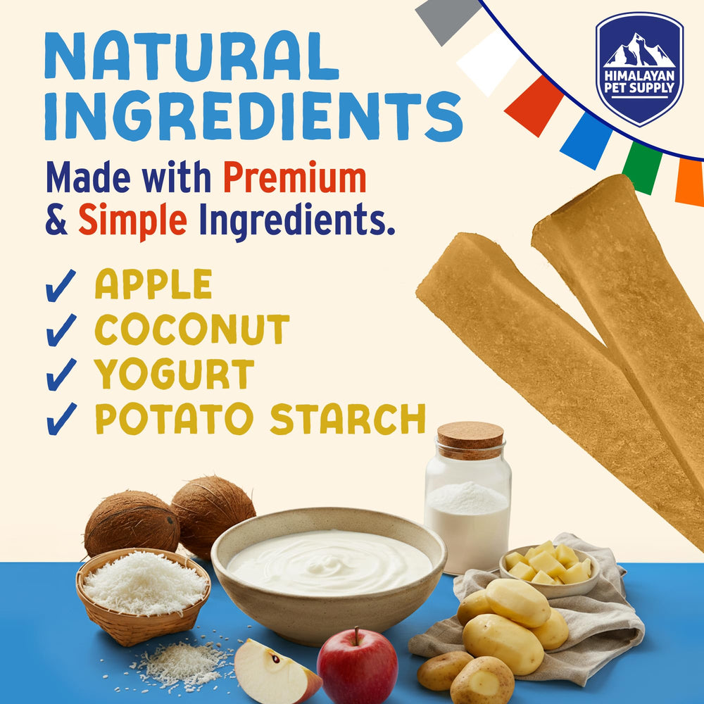 Himalayan Dog Chew peau-poil-brillance: nutriments pour peau saine et poil brillant.