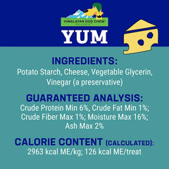 Himalayan Dog Chew Say Cheese batonnet-dentaires, faciles à mâcher et favorisent l'hygiène.