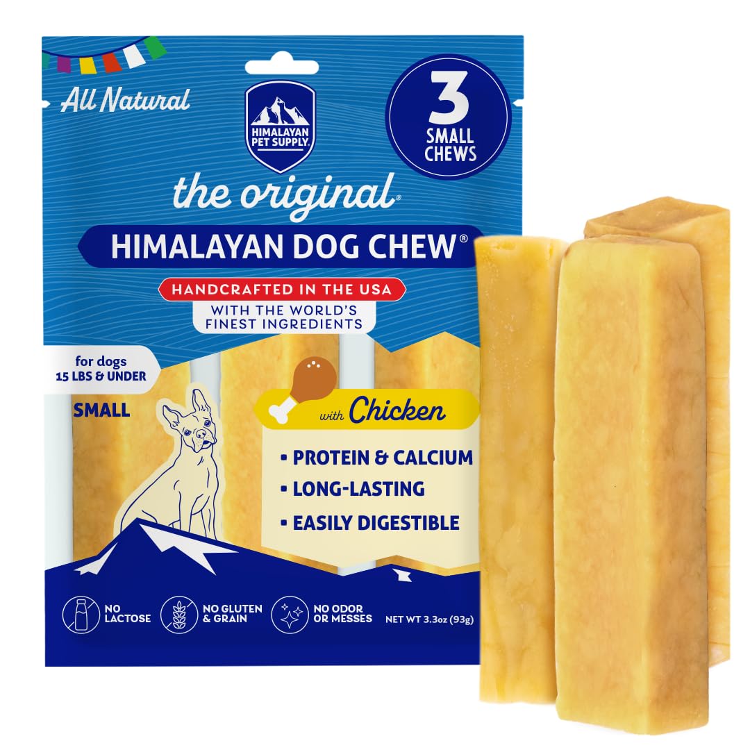 Himalayan Dog Chew – tranche fromage yak, mastication longue pour petits chiens jusqu’à 15 lb