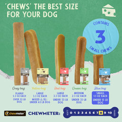 Himalayan Dog Chew, sans lactose et gluten, plus facile sur l’estomac du chien.