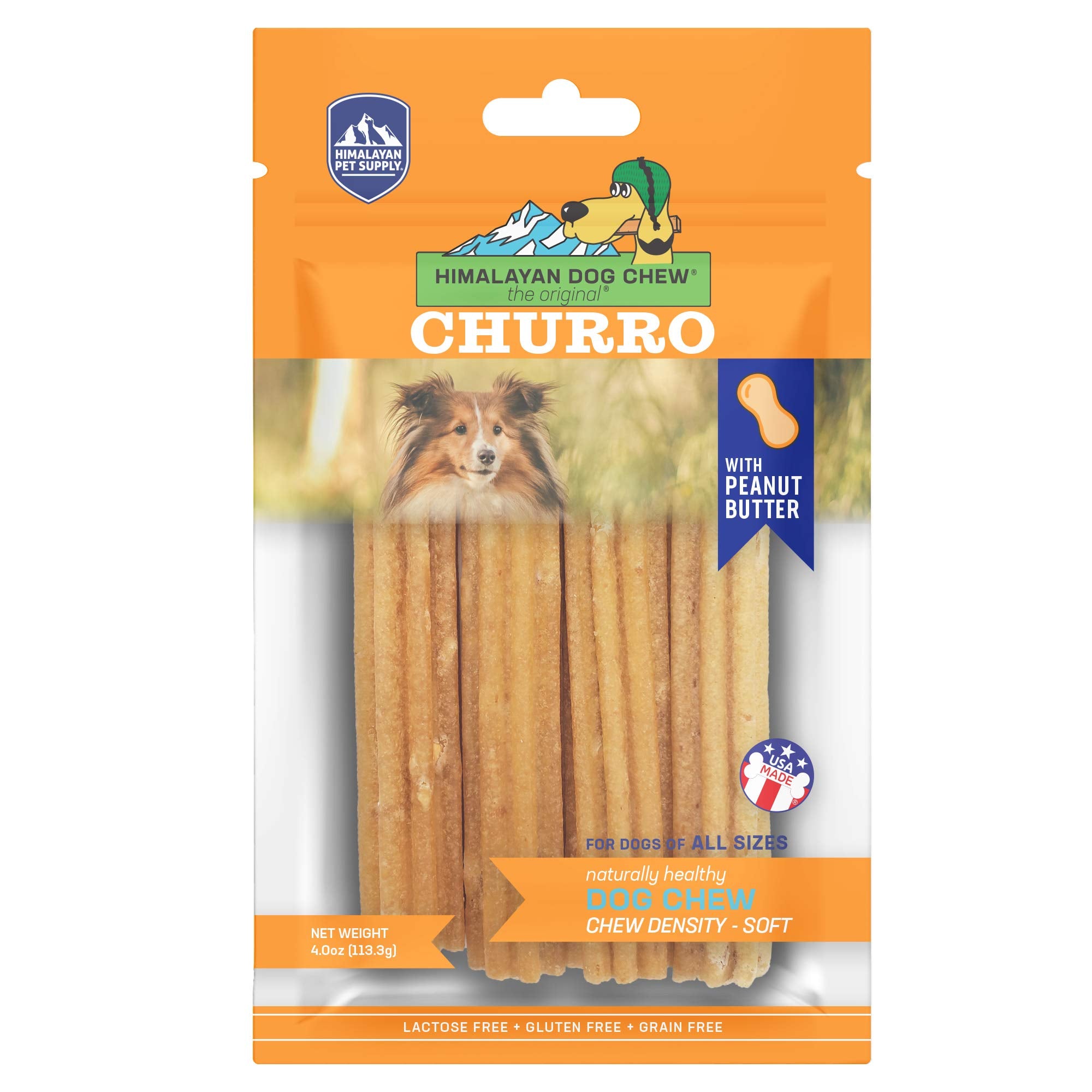 Himalayan Churro au fromage yak dans une poche refermable pratique.