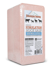 Bloc de sel rose Himalayan Secrets, surface lisse pour léchage sûr des chevaux.