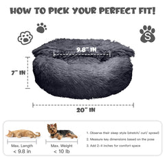 Himax lit pour chien moyen donut gris offre confort détendu.
