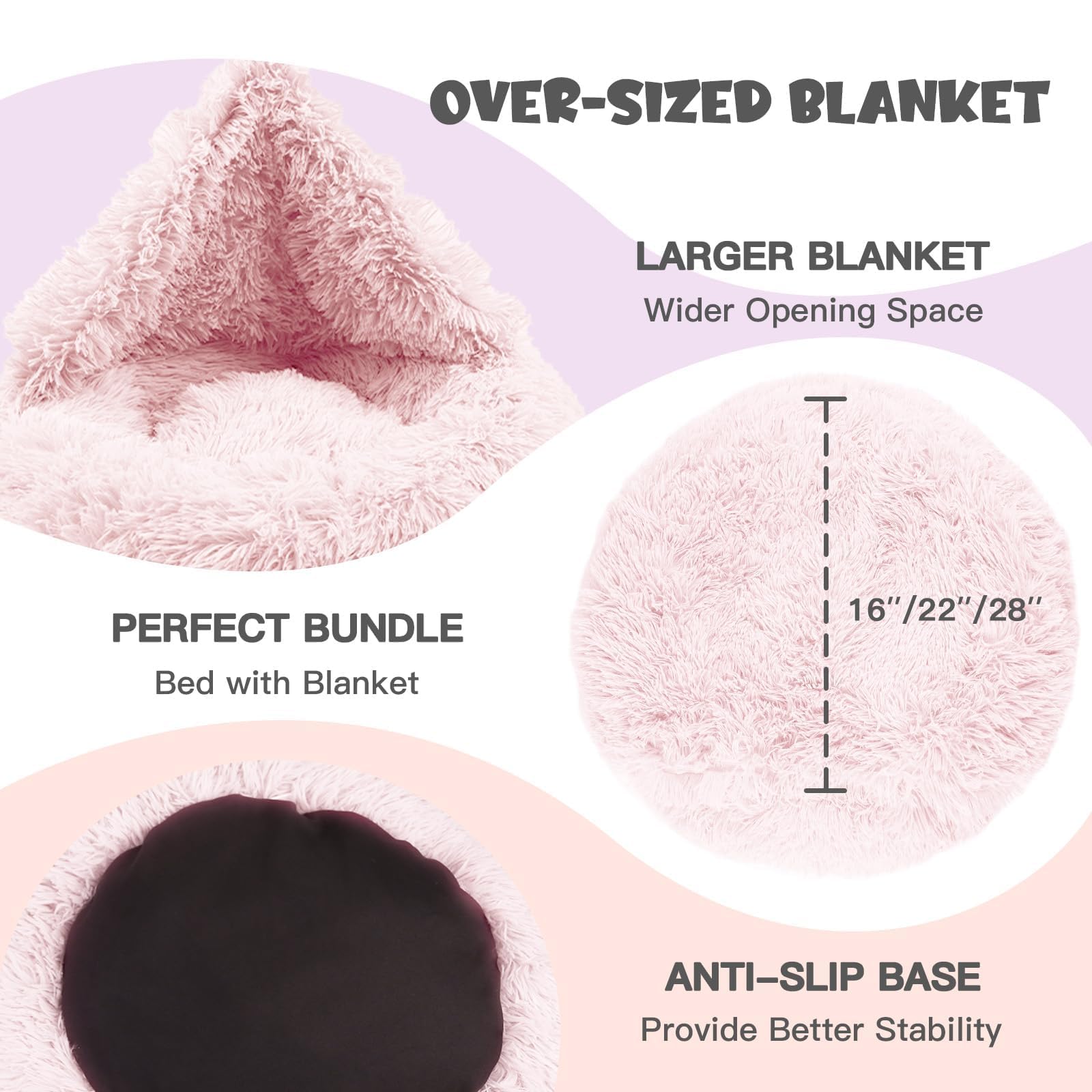 Himax matelas doux velours rose procure douceur et soutien du cou.