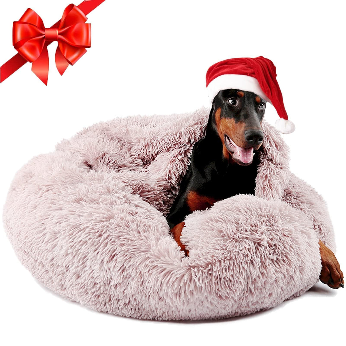 Himax nid-donuts-chien grand avec couverture intégrée, espace privé et confort.