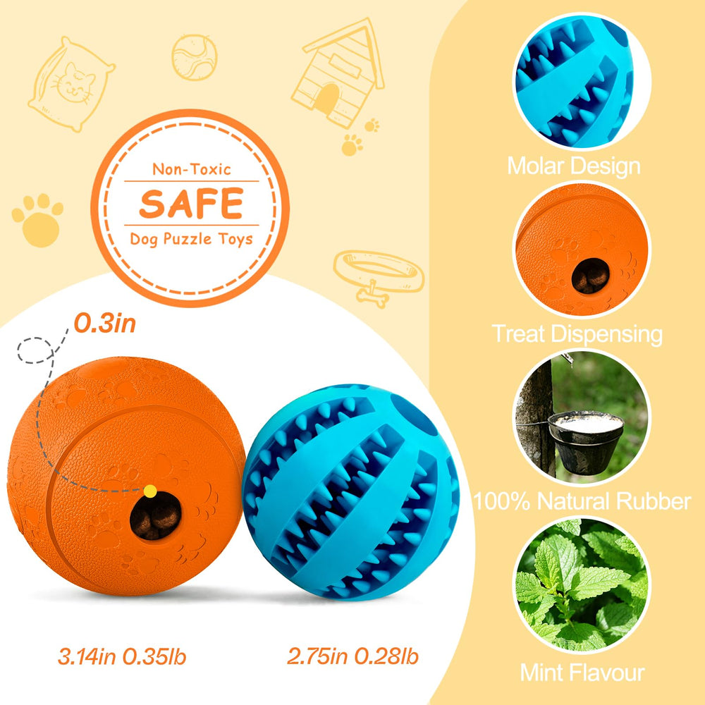 HIPPIH balle puzzle orange – friandises visibles pour plus d'intérêt.