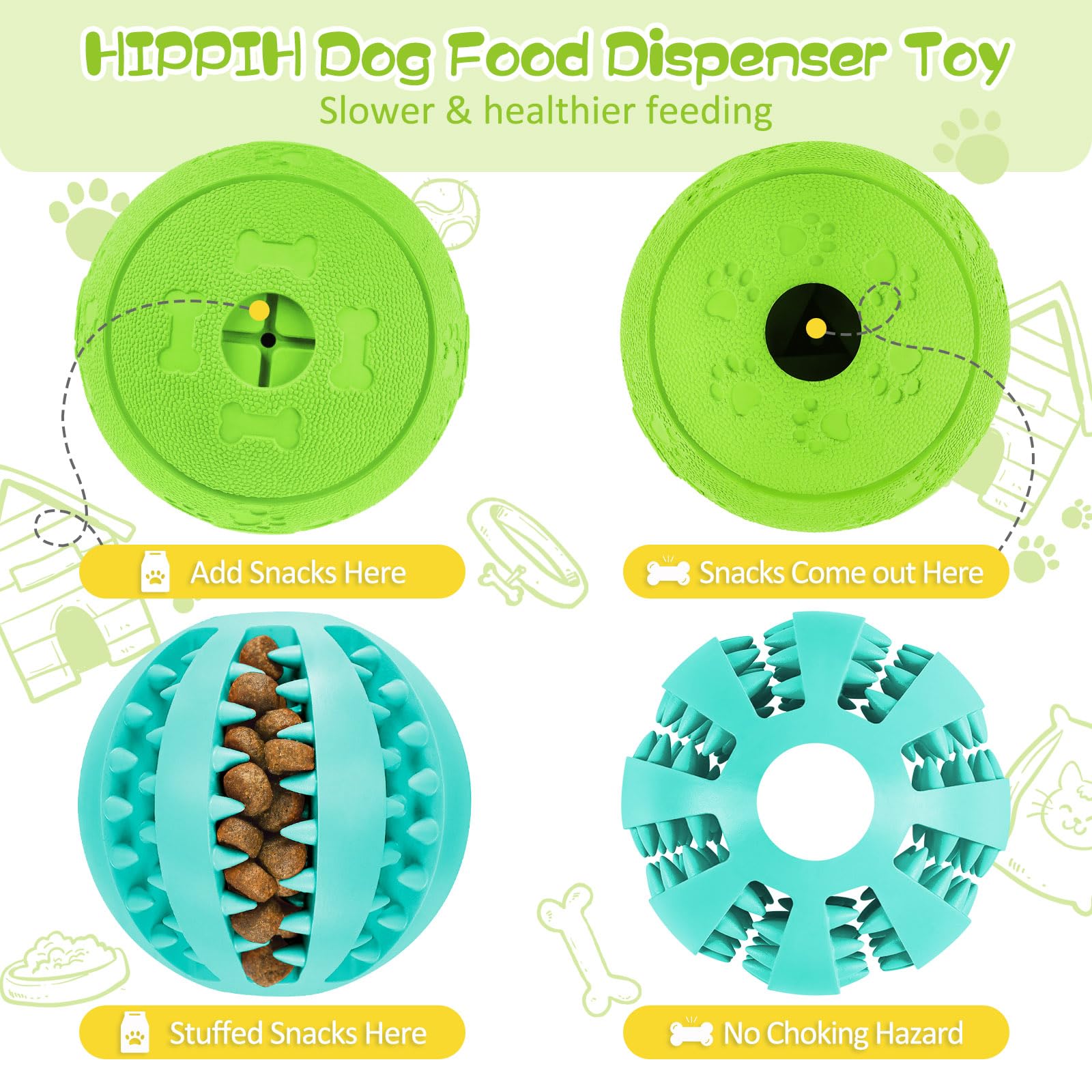 HIPPIH cadeau jouet animaux chien bleu, ideal pour offrir et occuper
