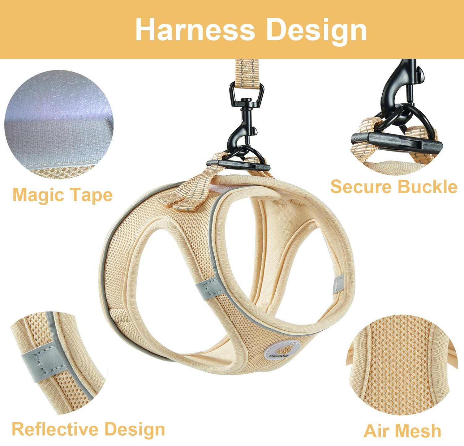 Harnais Hipubby mesh léger et aéré pour le confort tout au long de l'année.