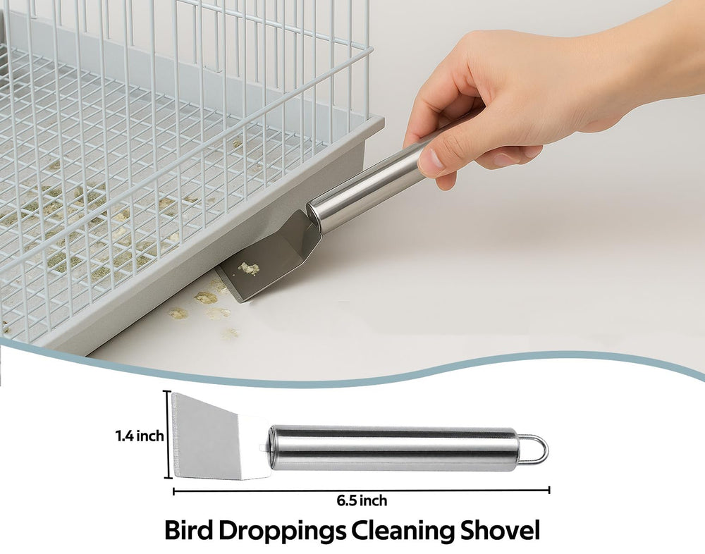 Hivovannn brosse-nettoyage-cage-oiseaux-acier: nettoie les recoins difficiles.