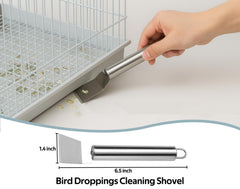 Hivovannn brosse-nettoyage-cage-oiseaux-acier: nettoie les recoins difficiles.
