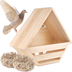 HIYZI boîte-nid colombe en bois naturel pour extérieur durable.