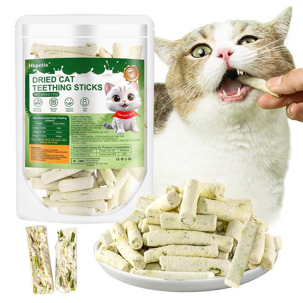 Hkpetie sticks dentaires pour chats dans l’emballage, prêt à offrir.