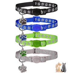 HLJ collier chat reflechissant patte: visibilite nocturne et style au quotidien