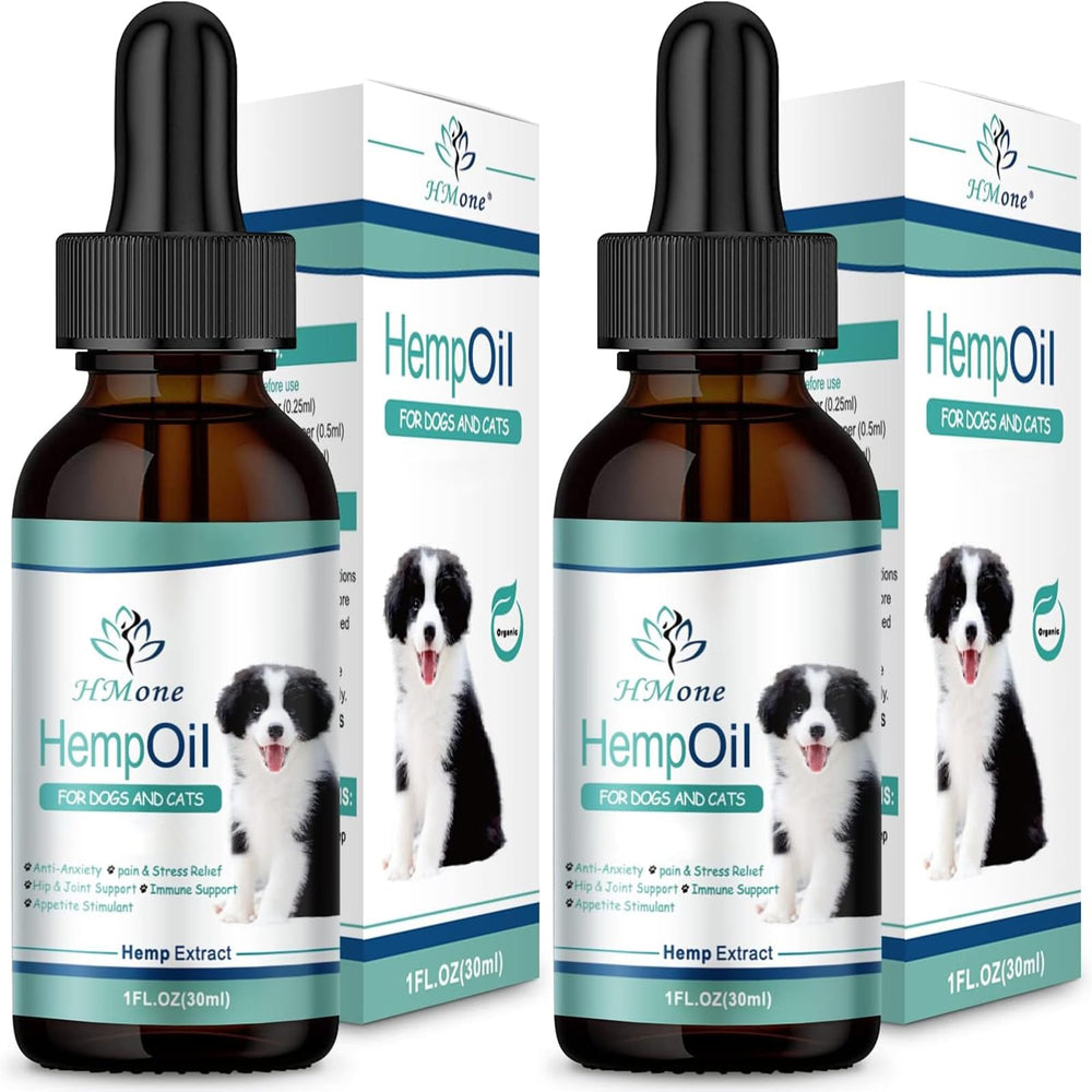 Huile HMone pour chiens et chats, bouteille gouttes; apaise le stress potentiel.