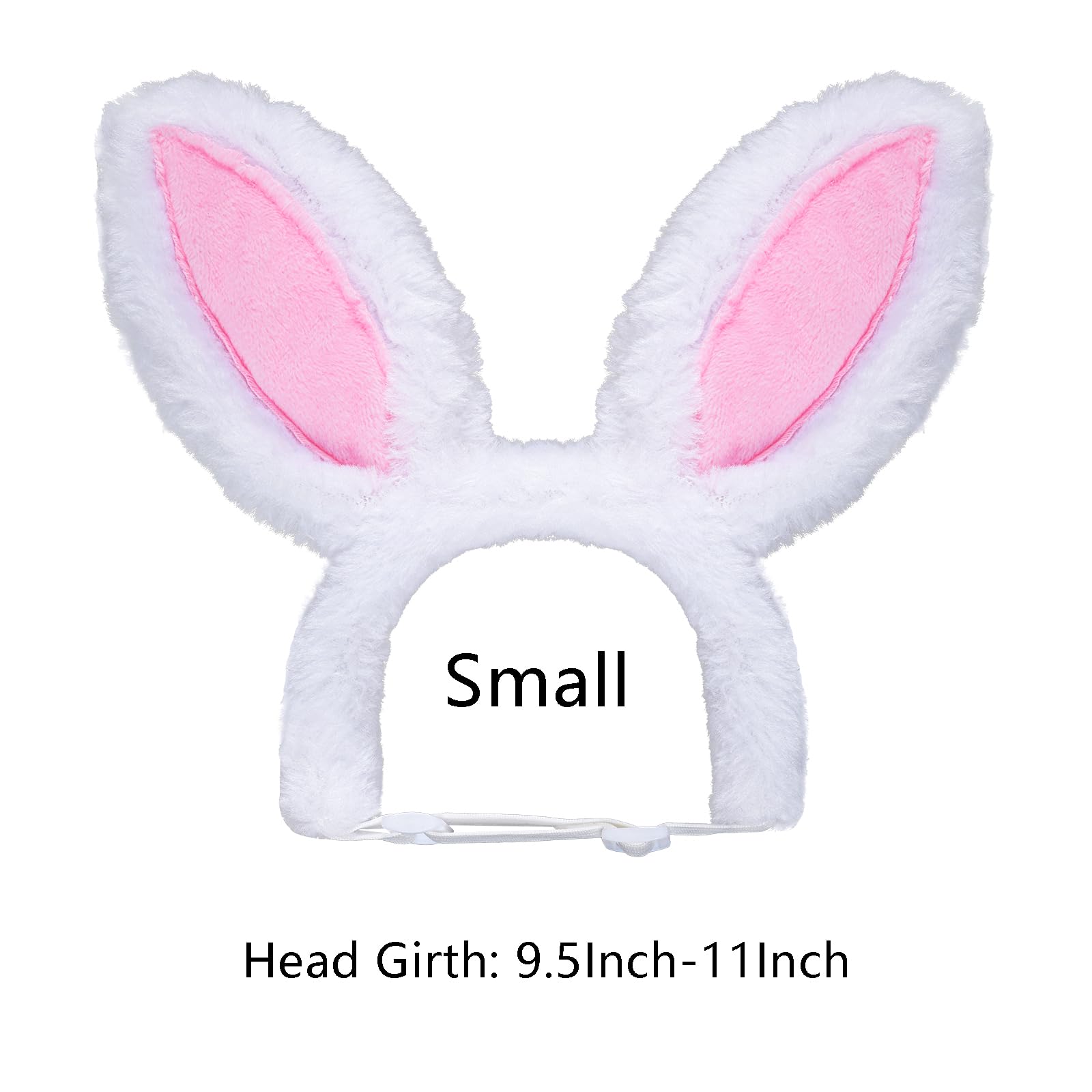 Bandeau oreilles lapin Hmxpls sur chat rose petit, look festif.