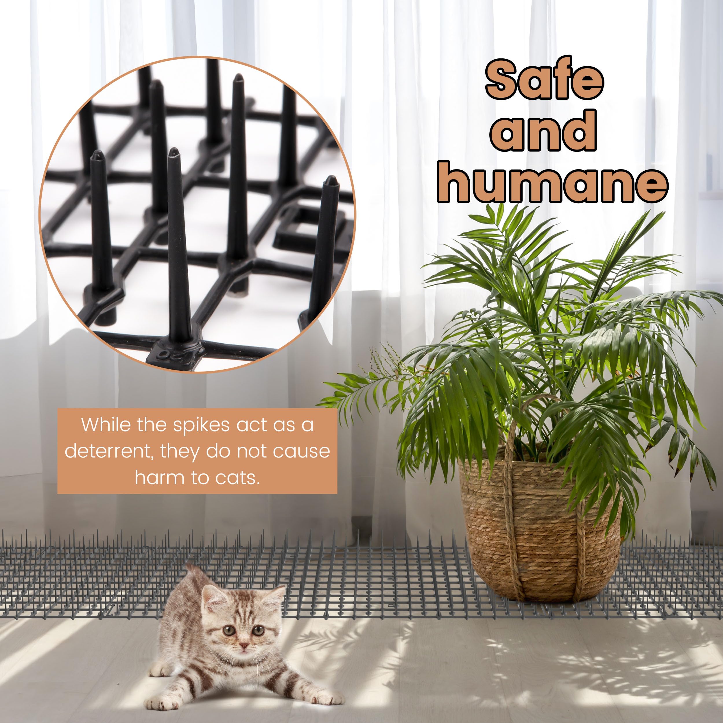 Protection jardin et meubles avec le tapis anti-chat Hmyomina dans massifs et pots